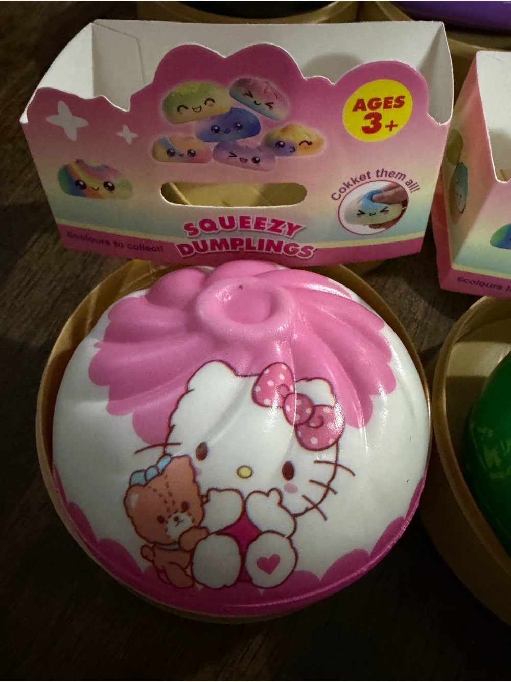 Hello Kitty Pink & White Squeezy Dumpling Collectible